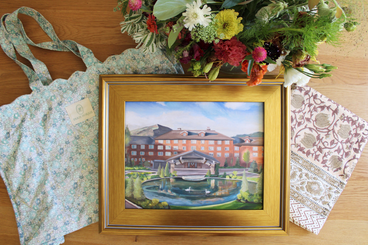 Sun Valley Lodge Fine Art Giclée Print – Original Oil Painting Reproduction