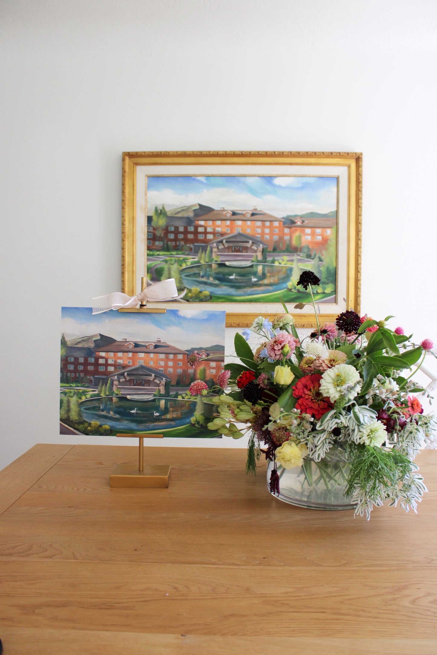 Sun Valley Lodge Fine Art Giclée Print – Original Oil Painting Reproduction