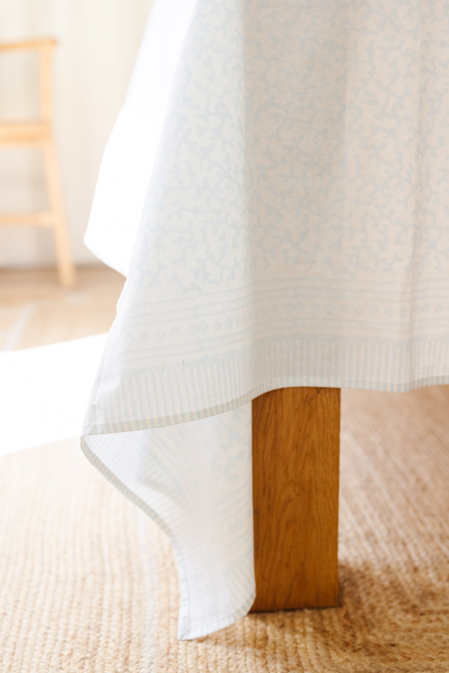 CHAMBRAY CORAL TABLECLOTH