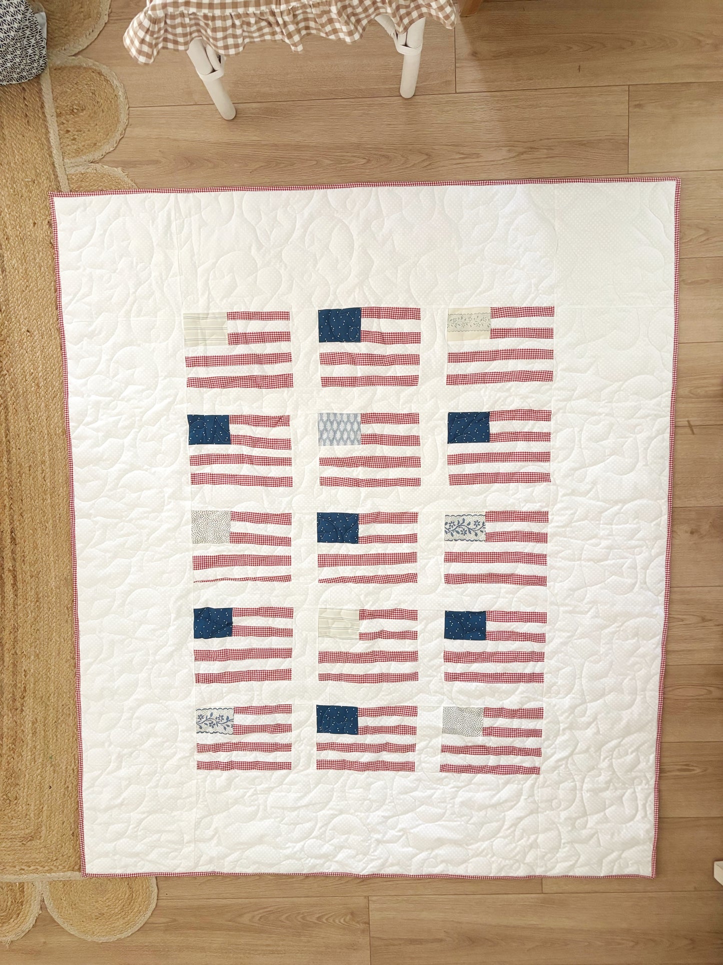American Flag Quilt Top Pattern – PDF Download