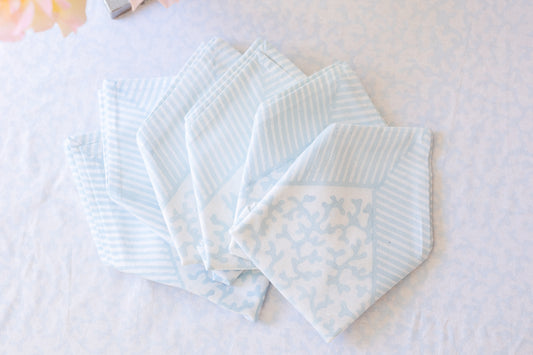 CHAMBRAY CORAL NAPKINS