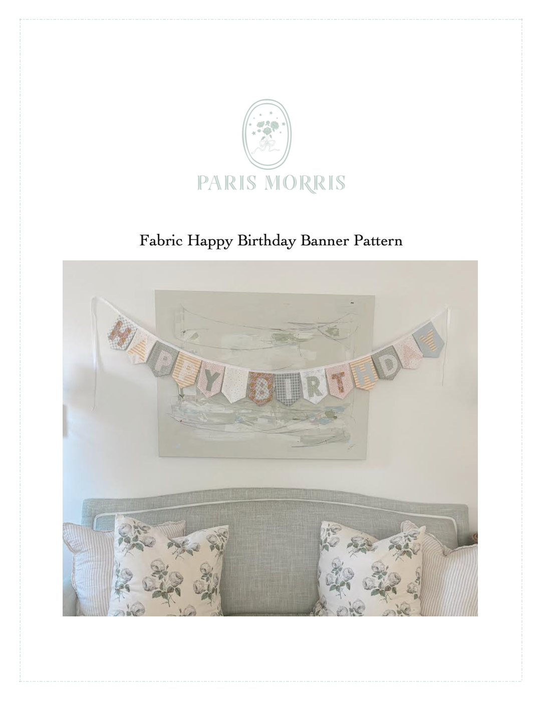 Birthday Banner PDF Pattern